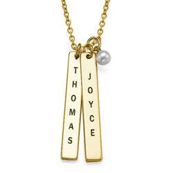 Name Tag Necklace - Gold Plated product photo