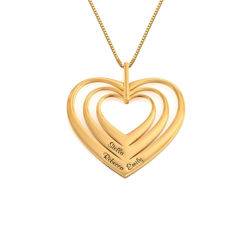 Family Hearts necklace in 18k Gold Plating - Mini design product photo