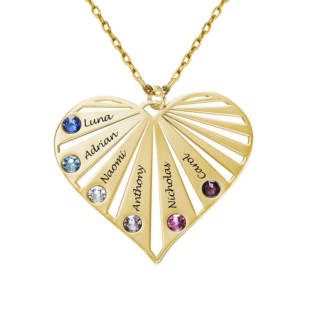 Family Necklace with Birthstones in 10ct yellow Gold product photo
