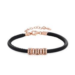 Faux Leather Hugs Bracelet in 18K Rose Gold Plating product photo