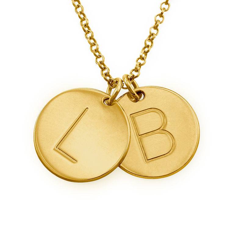 Gold Plated Initial Charm Necklace product photo