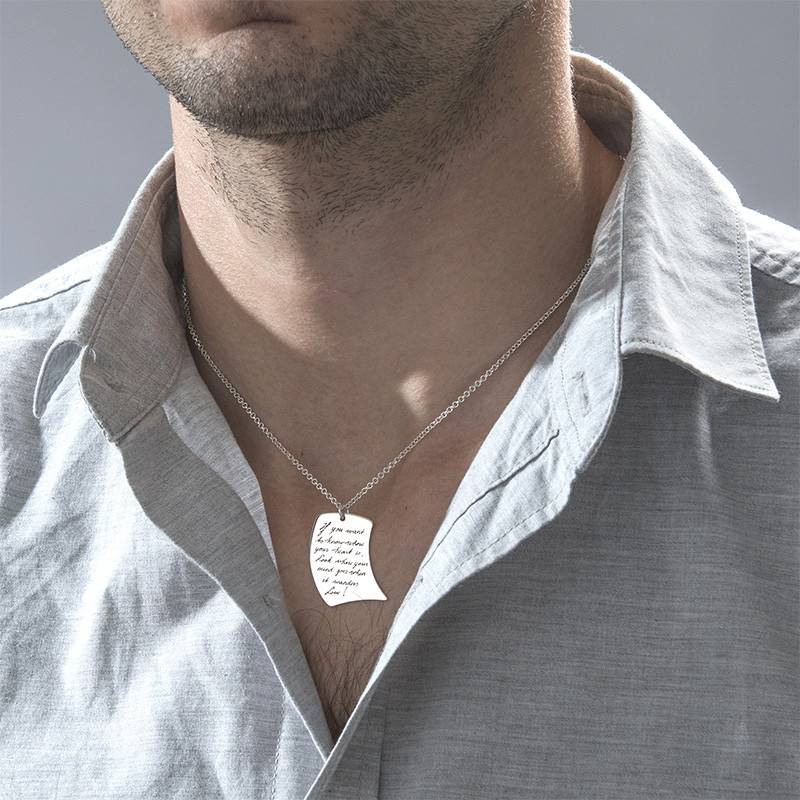 Collier gravé écriture manuscrite-4 photo du produit