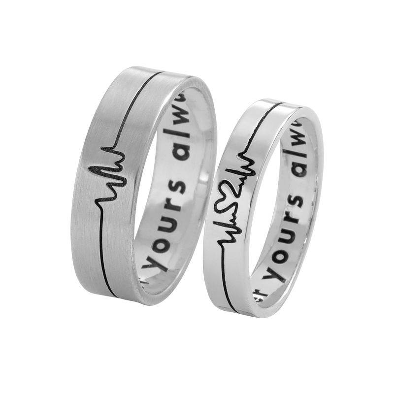 Heartbeat Couple Rings product photo