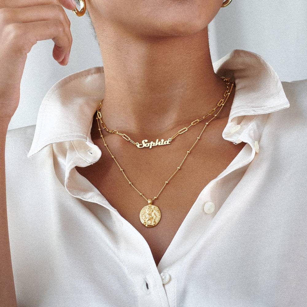 Hygieia Coin Necklace in Gold Plating-5 produkt billede