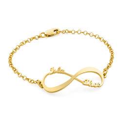 Infinity Bracelet with Names - Gold Vermeil product photo