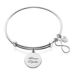 Infinity Charm Bangle Bracelet product photo