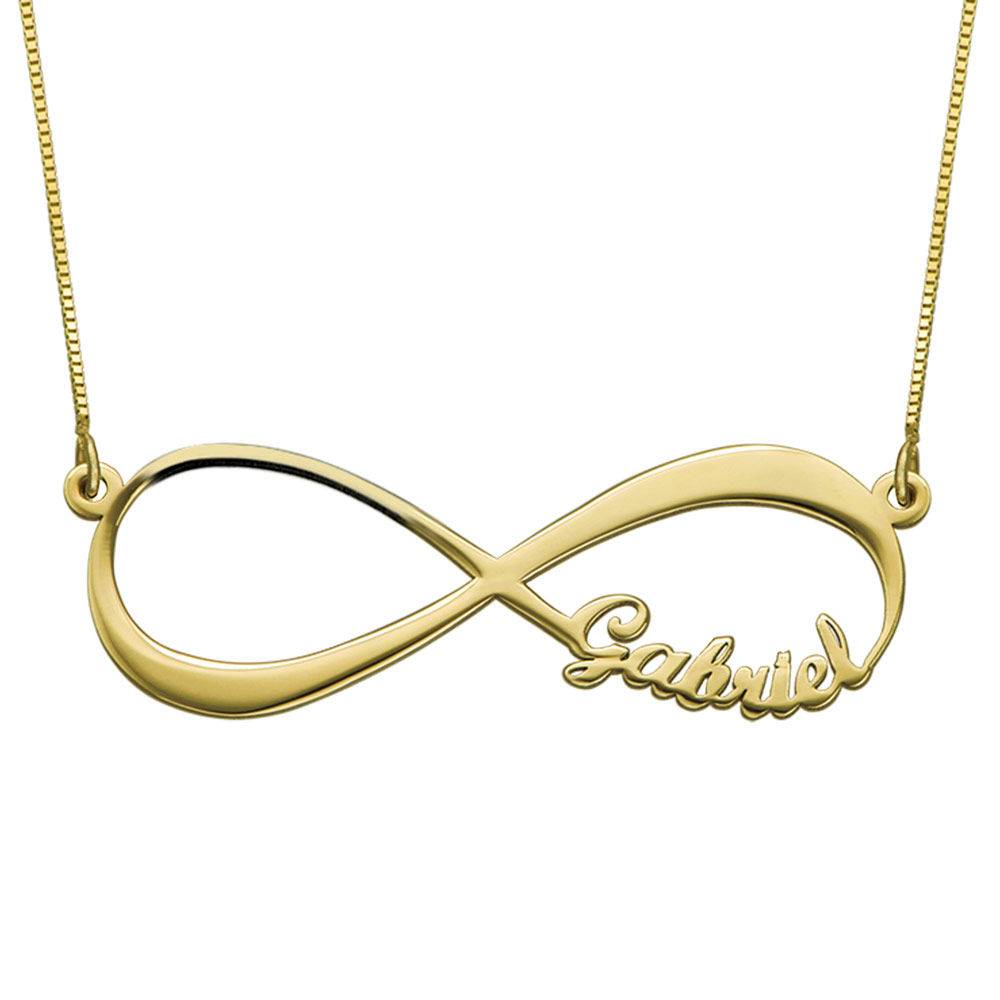 Infinity Name Necklace in 14K Yellow Gold-5 produkt billede