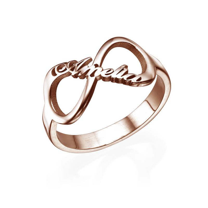 Infinity Name Ring with Rose Gold Plating-2 product photo