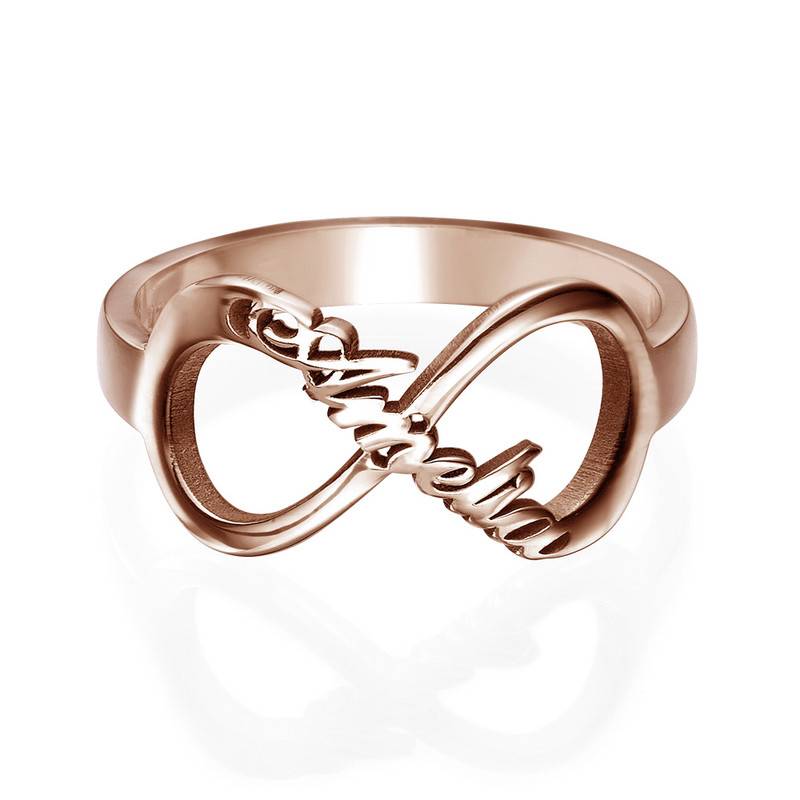 Infinity Name Ring with Rose Gold Plating-3 product photo