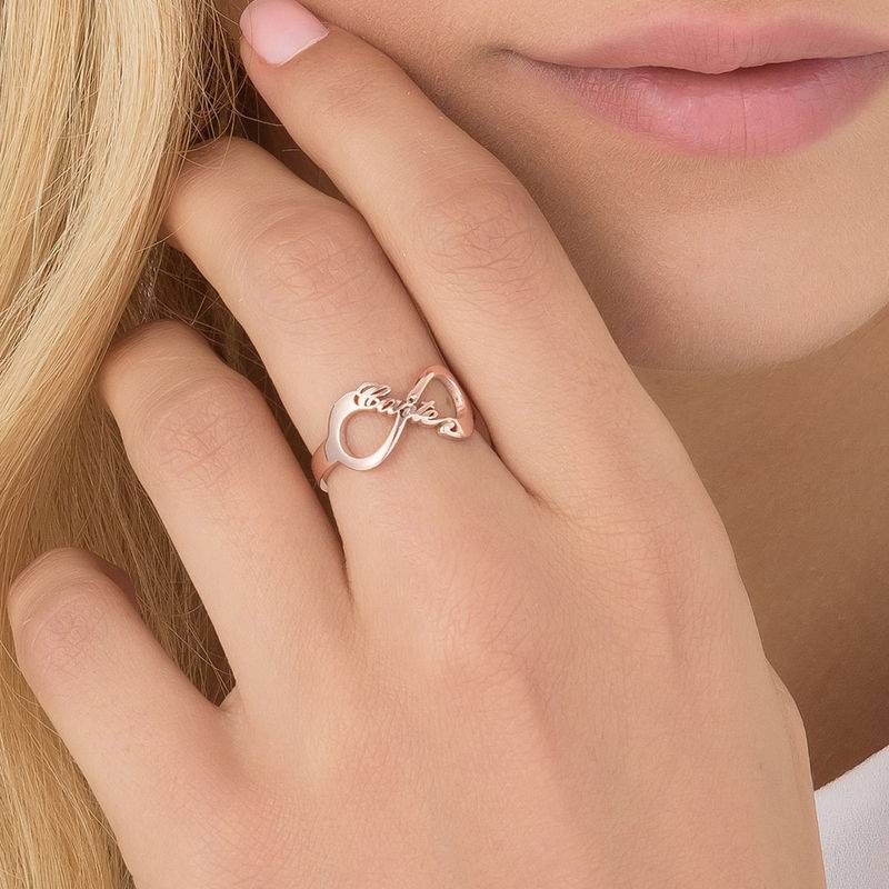 Infinity Name Ring with Rose Gold Plating-1 product photo