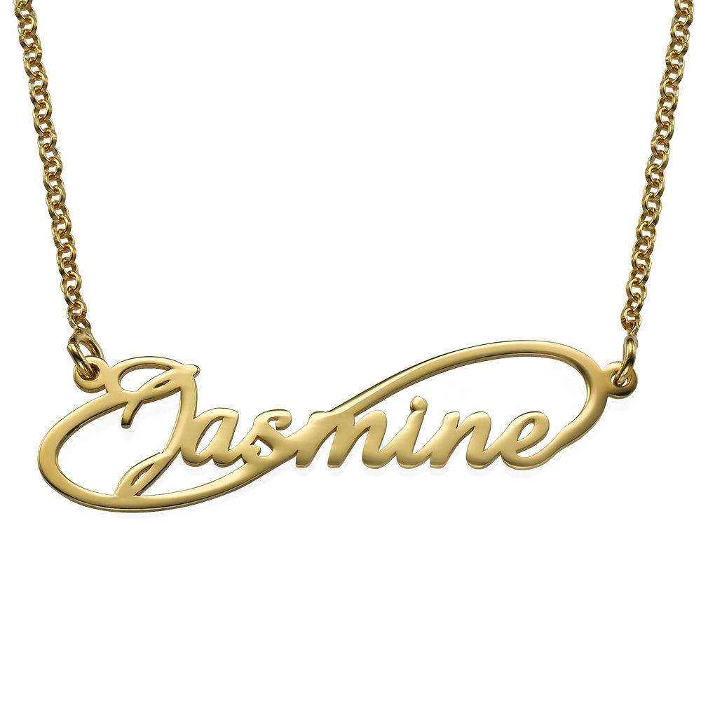 Infinity Style Name Necklace with Gold Plating