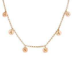 Initials Choker Necklace in Rose Gold Plating product photo