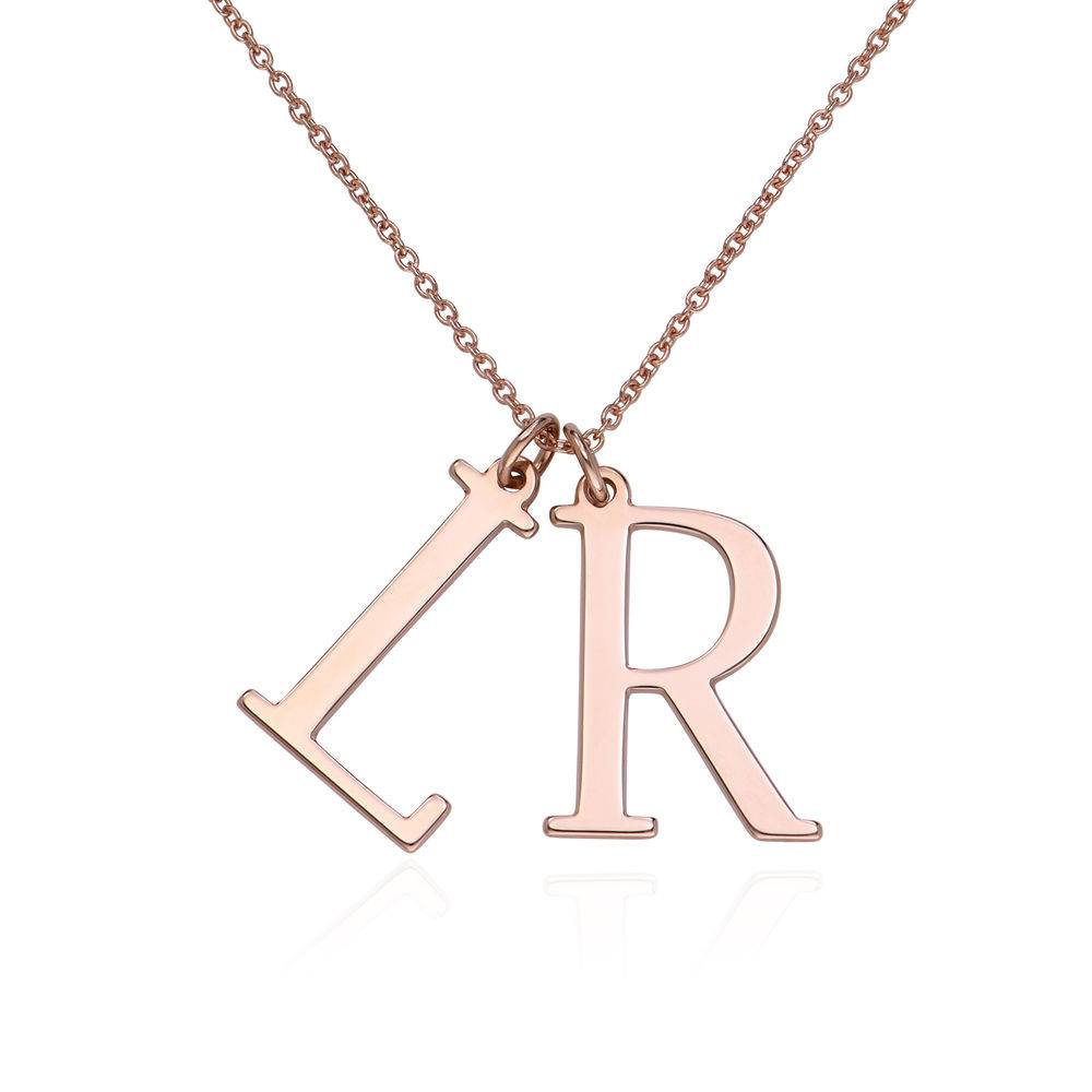 Initials Necklace in 18K Rose Gold Plating product photo