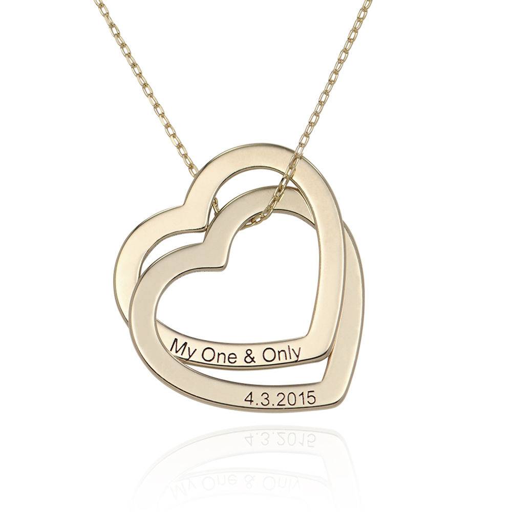 Claire Interlocking Hearts Necklace in 10k Gold