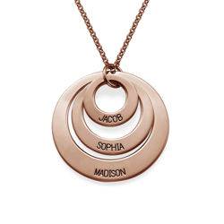 Jewelry for Moms - Three Disc Necklace with Rose Gold Plating product photo