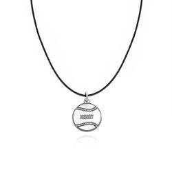 Baseball Necklace in Sterling Silver product photo