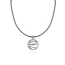 Basketball Necklace in Sterling Silver product photo