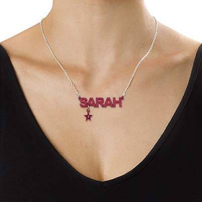 L.A. Style Color Name Necklace with Charm