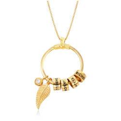Collar Linda colgante circular en oro vermeil con diamante foto de producto