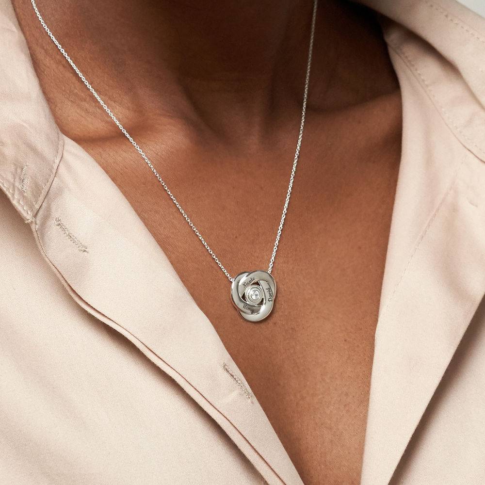 Liebesknoten Halskette in Sterling Silber