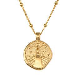 Mary Coin Necklace in Gold Plating