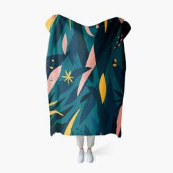 Midnight Forest - Abstract Fleece/Sherpa Blanket product photo