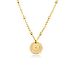 Mini Rayos Initial Necklace in 18ct Gold Plating product photo