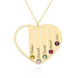 Mom Birthstone Necklace in 14k Gold product photo