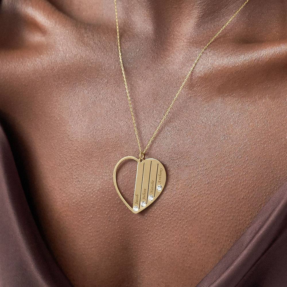 Mor Halskæde med Månedssten i 10 Karat Guld-4 Mor Halskæde med Månedssten i 10 Karat Guld-4 produkt billede