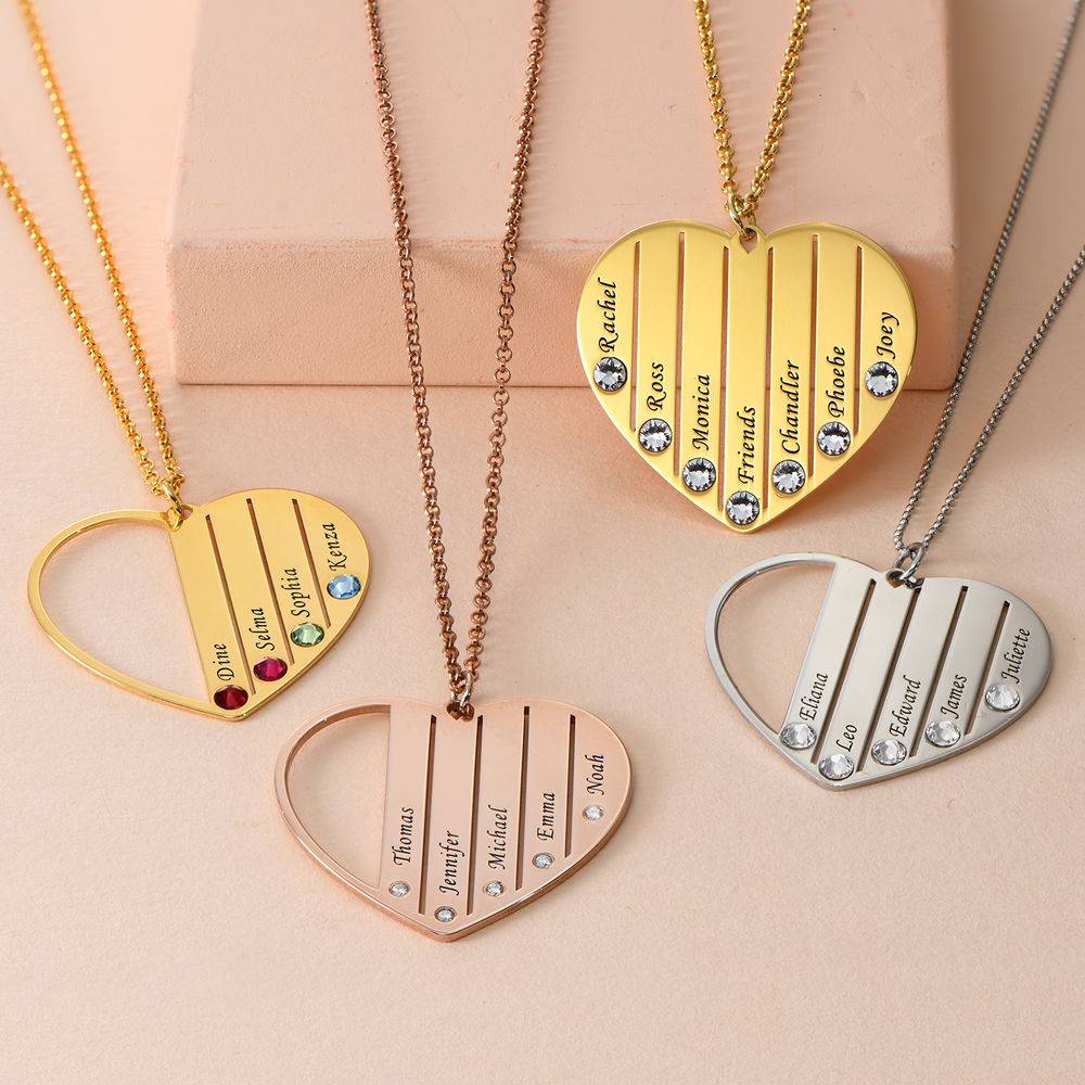 Mor Halskæde med Månedssten i forgyldt sølv-5 produkt billede