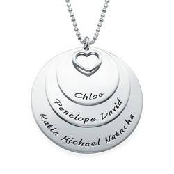 Mum Necklace with Three Personalised Discs product photo