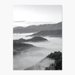Mono Tranquility - Black and White Wall Art Print product photo
