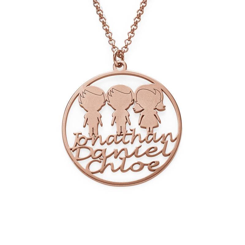 Mother Circle Necklace in Rose Gold Plating-2 product photo