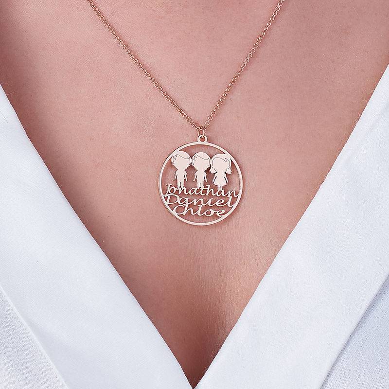 Collar Círculo para Mamá Chapado en Oro Rosa-1 foto de producto