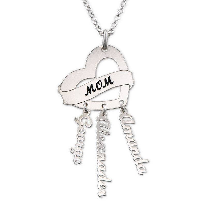 Mother necklace in Silver with Name Charms-2 product photo