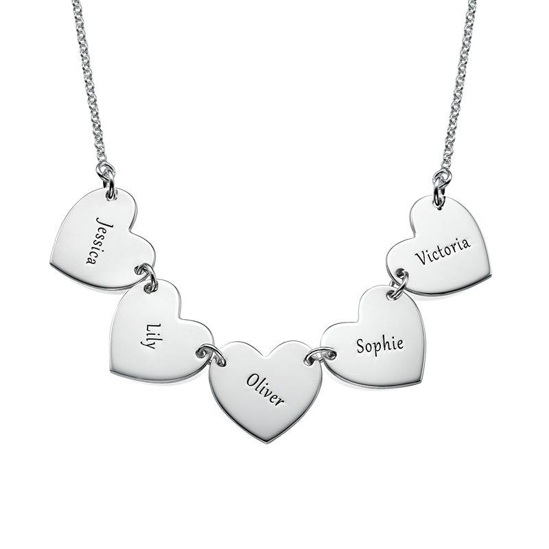 Mother Necklace with Kids Names - Heart Shaped-1 product photo