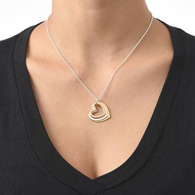 Multi-Tone Triple Heart Necklace-1 product photo