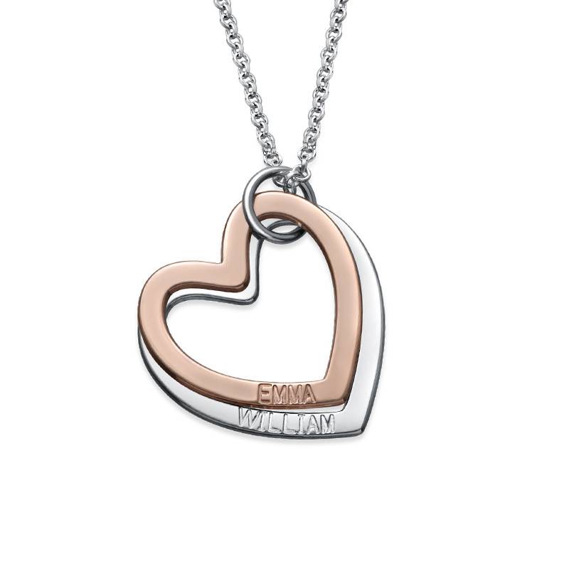 Multi-Tone Two Heart Necklace product photo