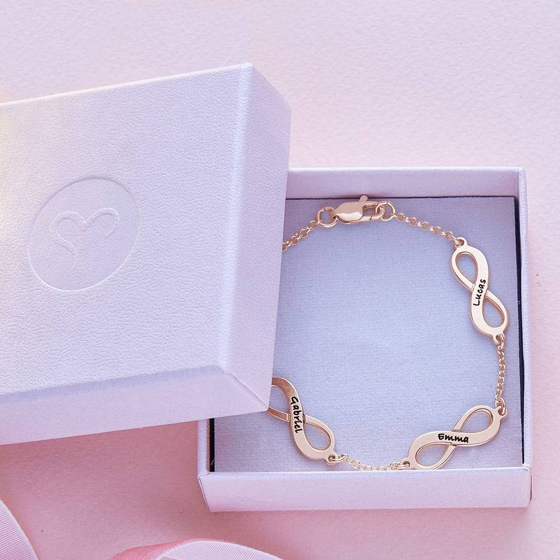 Multiple Infinity Bracelet with Rose Gold Plating