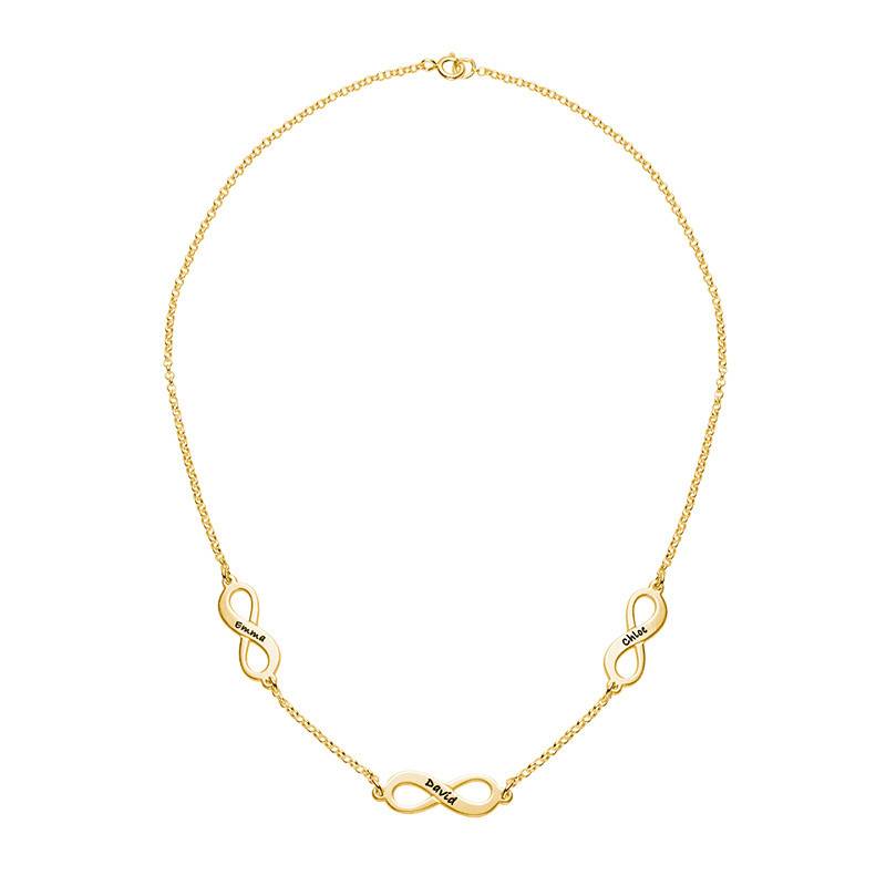 Mehrfach-Infinity-Halskette - 18k vergoldet
