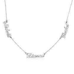 Heritage Multiple Name Necklace in 14k White Gold product photo