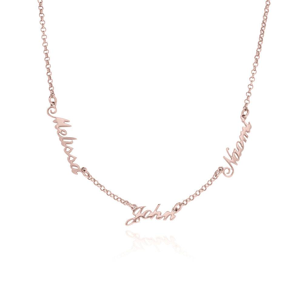 Collar con Nombres Múltiples Estilo Heritage Chapado en Oro Rosa foto de producto