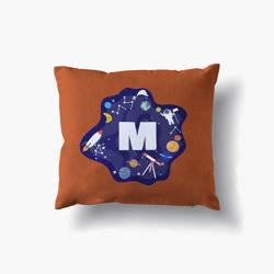 My Space Initial - Personalized Throw Pillow for Kids product photo