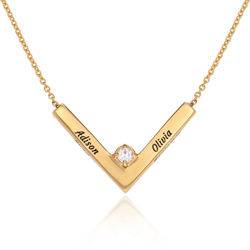 Victory Halskette aus 750er Gold Vermeil mit Diamant Produktfoto