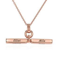 MYKA T Bar Necklace in 18k Rose Gold Plating product photo