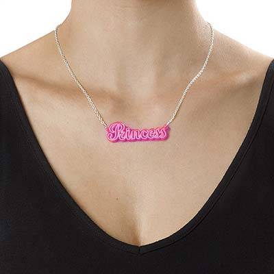 Pink Name Necklace for Kids-1 product photo