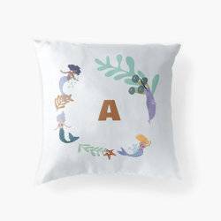Oceana Fantasy - Custom Initial Pillow for Kids product photo