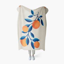 Oh My Orange - Fleece/Sherpa Throw Blanket product photo