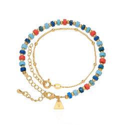Bracelet/Bracelet de cheville Perles du Pacifique avec Initiales en photo du produit