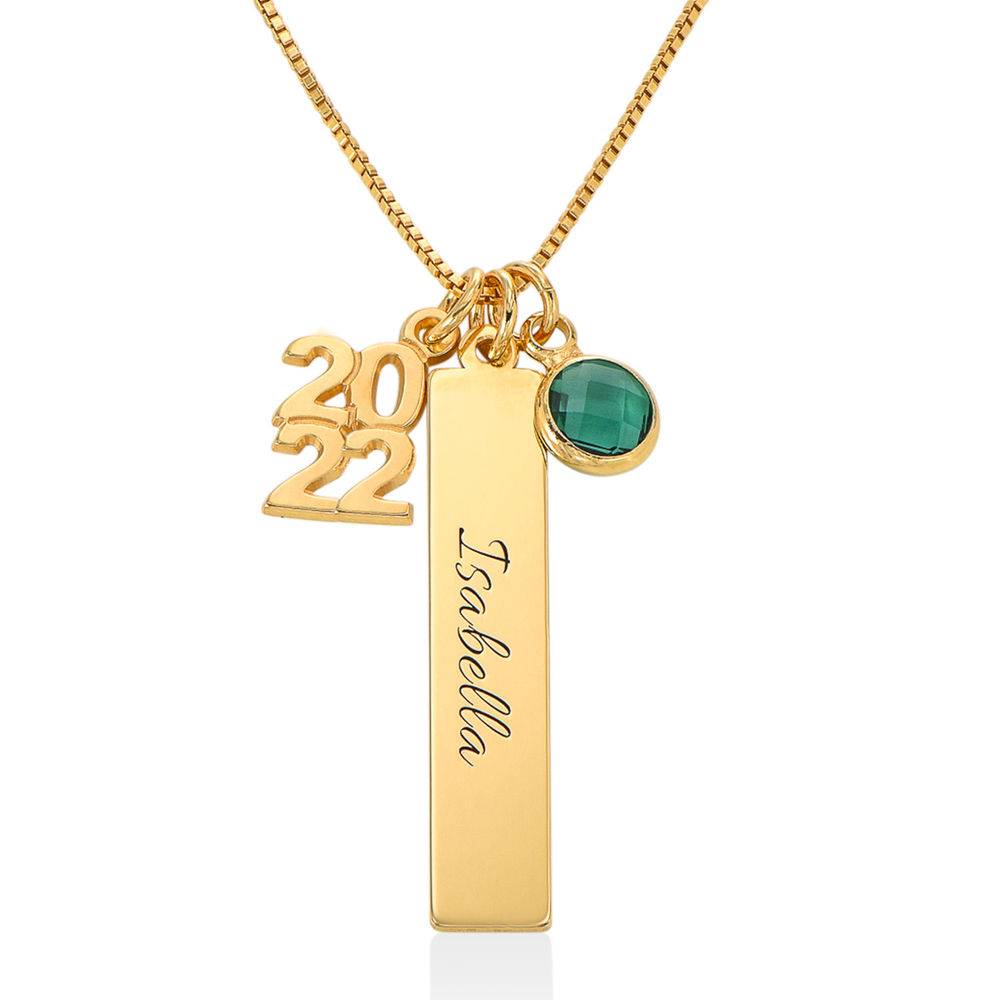 Personalized Charms Graduation Necklace in Gold Vermeil